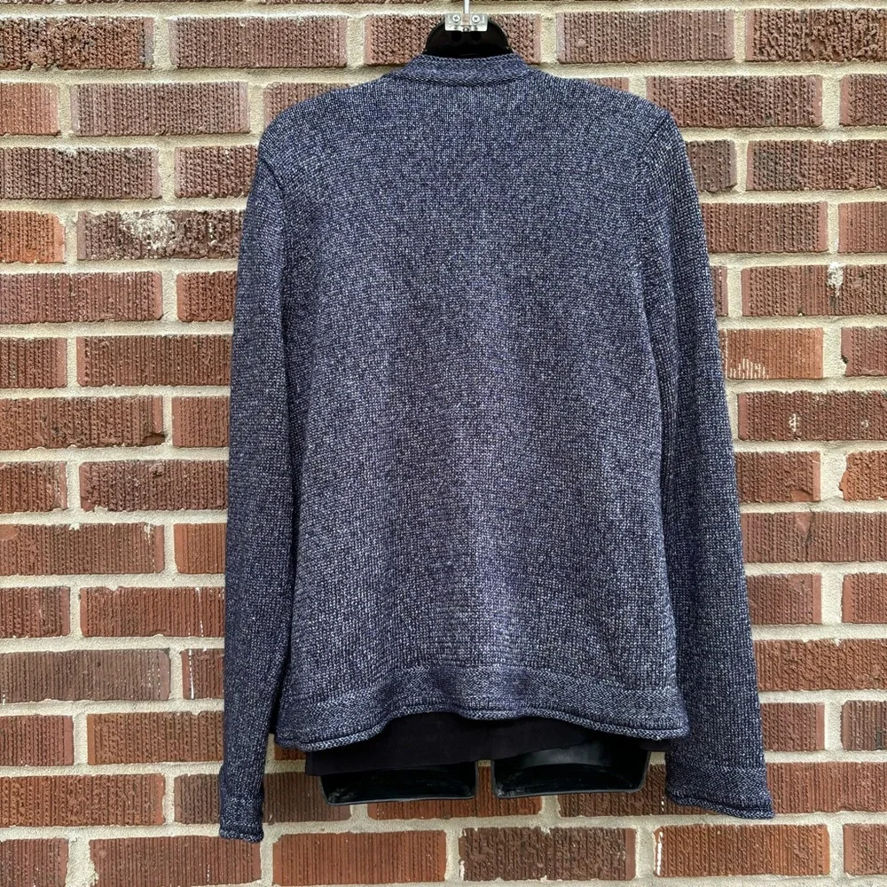 Talbots Blue Open-Front Cardigan - Picture 3 of 9